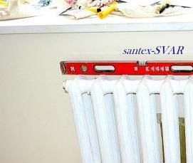 Монтаж чугунного отопления - модель 1