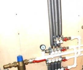 Монтаж чугунного отопления - модель 3