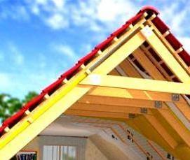 Монтаж двускатной кровли - вариант 4