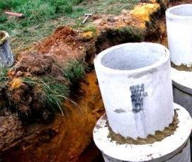 Монтаж канализации из бетонных колец - тип 3