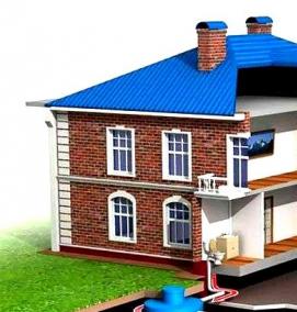 Монтаж канализации в частном доме - модель 1