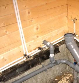 Монтаж канализации в частном доме - модель 4