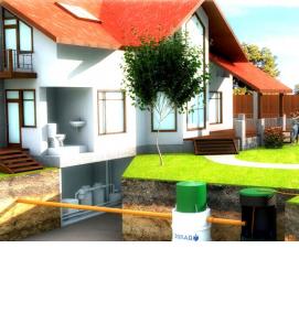 Монтаж канализации в частном доме - модель 2