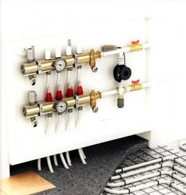 Монтаж коллектора водяного пола - тип 3