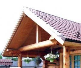 Монтаж кровли из цементно песчаной черепицы - вариант 4