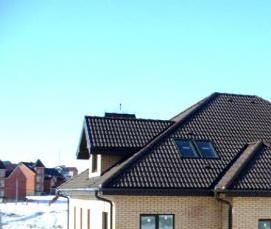 Монтаж кровли из цементно песчаной черепицы - вариант 2