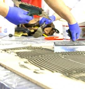 Монтаж крупноформатного керамогранита - тип 3