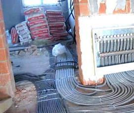 Монтаж лучевой системы отопления - вариант 3