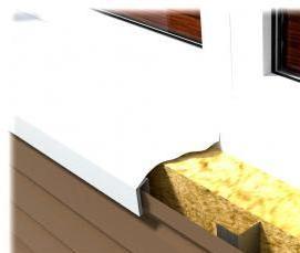 Монтаж металлических откосов на пластиковые окна - модель 4