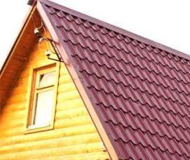 Монтаж металлочерепицы на двухскатную крышу - вариант 3