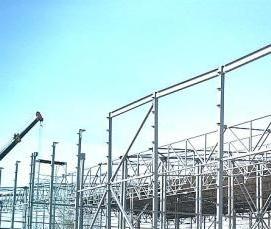 Монтаж металлоконструкций каркаса здания - вариант 4