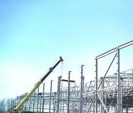 Монтаж металлоконструкций каркаса здания - вариант 2