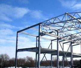 Монтаж металлоконструкций склада - модель 1