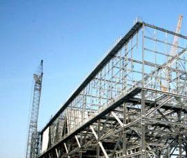 Монтаж металлоконструкций склада - модель 2