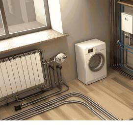 Монтаж напольного газового котла отопления - модель 1