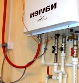 Монтаж напольного газового котла отопления - модель 4