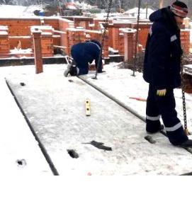 Монтаж опорных плит - модель 2