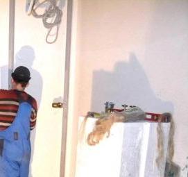 Монтаж пожарного шкафа - модель 4