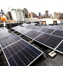 Монтаж солнечных панелей на крыше - тип 3