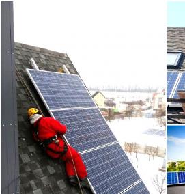 Монтаж солнечных панелей - вариант 3