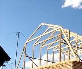 Монтаж стропил ломаной крыши - тип 3