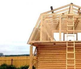 Монтаж стропил ломаной крыши - тип 2