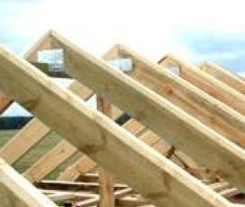 Монтаж стропил вальмовой крыши - модель 4