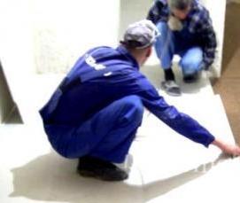 Монтаж сухой стяжки - вариант 1