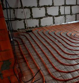 Монтаж теплого пола на пеноплекс - тип 4