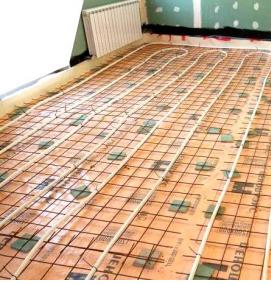 Монтаж теплого пола на пеноплекс - тип 2