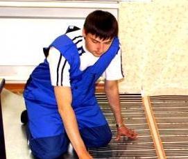 Монтаж теплого пола под линолеум - модель 3