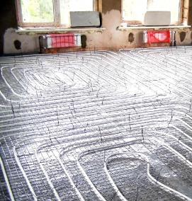 Монтаж теплого пола - тип 2