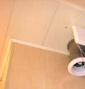 Монтаж вентиляции в ванной - модель 1