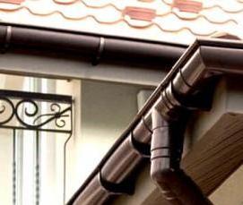 Монтаж водосточной системы на готовую крышу - тип 1