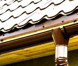 Монтаж водосточной системы на готовую крышу - тип 2