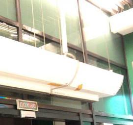 Монтаж воздушно тепловой завесы - тип 1