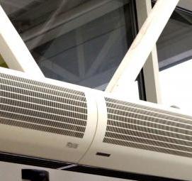 Монтаж воздушно тепловой завесы - тип 4