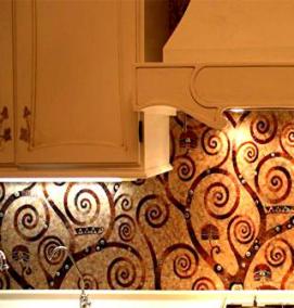 Мозаичный фартук для кухни - тип 4