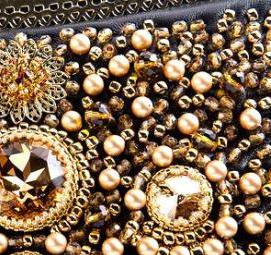 Мозаика черная с золотом - модель 1