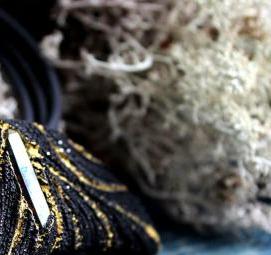 Мозаика черная с золотом - модель 3