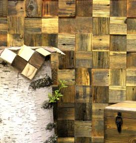 Мозаика из дерева на стену - вариант 3