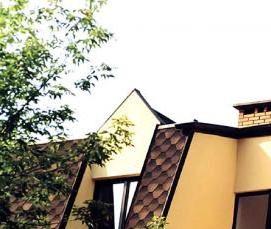 Мягкая кровля коричневая - модель 1