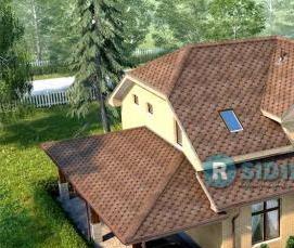 Мягкая кровля коричневая - модель 4