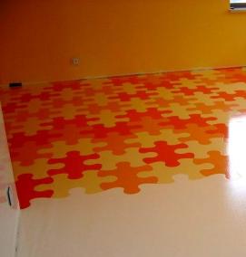 Наливной финишный полимерный пол - модель 4