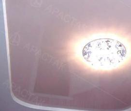 Натяжной потолок бело оранжевый - модель 1