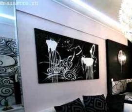 Натяжной потолок белый с золотом - тип 1