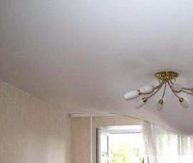 Натяжной потолок без маскировочной ленты - вариант 1