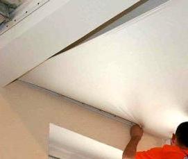 Натяжной потолок без перфоратора - тип 4