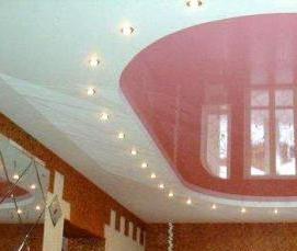 Натяжной потолок без резинки - модель 1