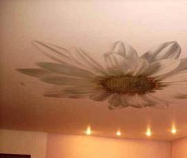 Натяжной потолок без тепловых пушек - модель 2